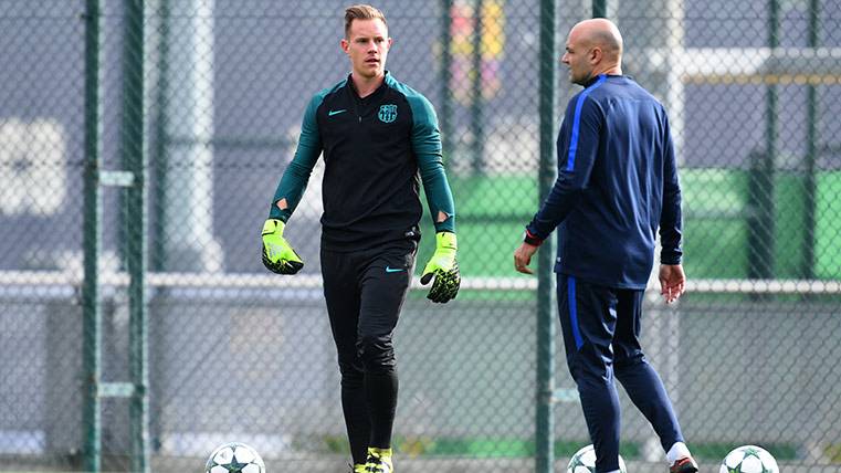 Ter Stegen In a training with the FC Barcelona