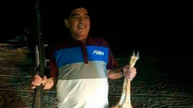 Diego Armando Maradona, purportedly after a hunting