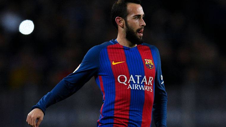 Aleix Vidal, during the party contested against Hercules in the Camp Nou