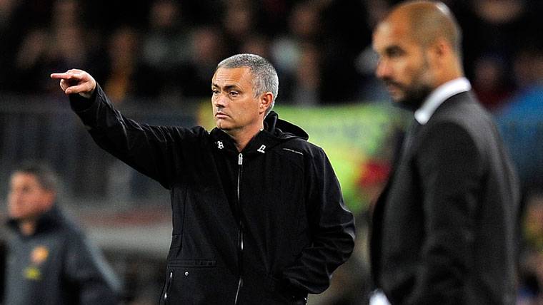 José Mourinho y Pep Guardiola, cuando entrenaban a Real Madrid y FC Barcelona