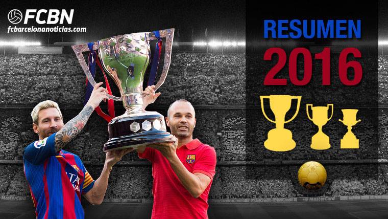 Leo Messi and Andrés Iniesta, raised one of the titles of the Barça in 2016