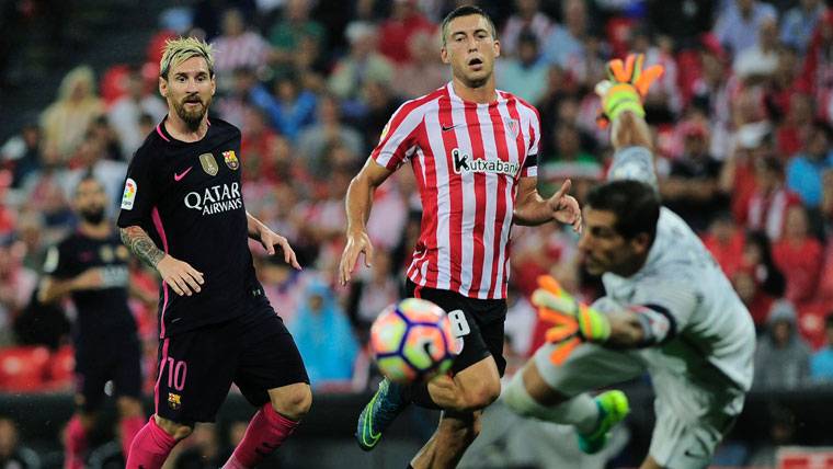 Leo Messi, trying define a played against the Athletic