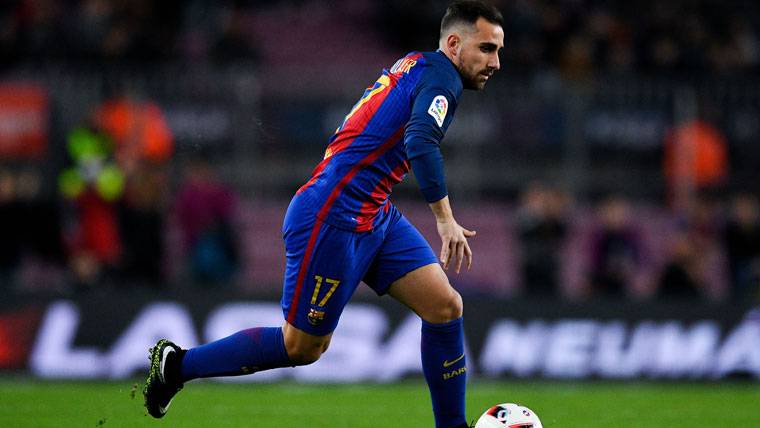 Paco Alcácer, during the last party played with the Barça