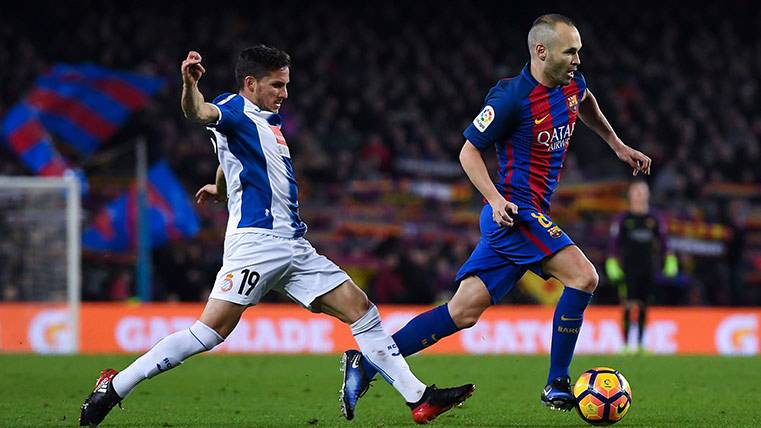 Andrés Iniesta during the last party of LaLiga in front of the RCD Espanyol