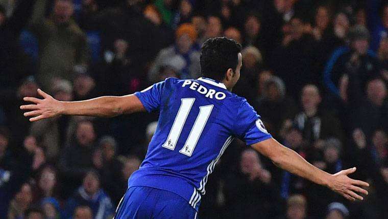 Pedro Rodríguez, celebrating a marked goal with Chelsea