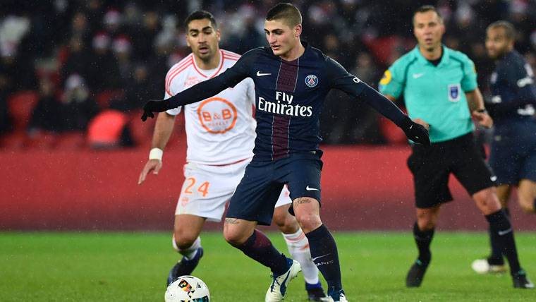 Marco Verratti, during a party against the Lorient in Tie it 1