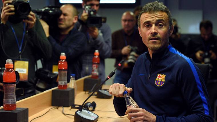 The trainer of the FC Barcelona, Luis Enrique, in press conference