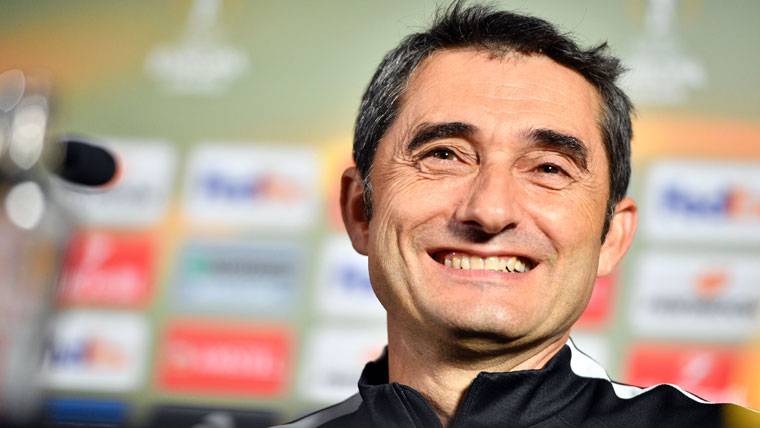 Ernesto Valverde, during a press conference with the Athletic