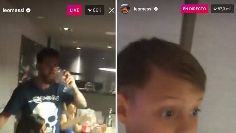 Fragments of the video issued by Leo Messi in Instagram