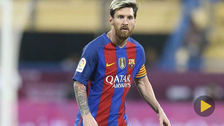 Leo Messi, disputando un partido con el Barça en Doha