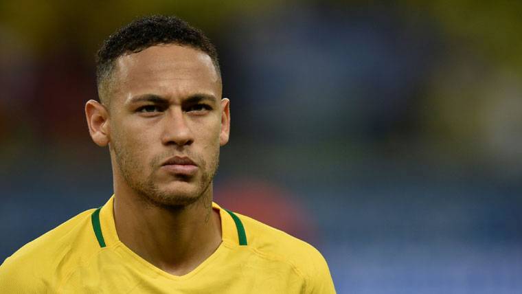 Neymar Jr, durante un partido con la selección de Brasil