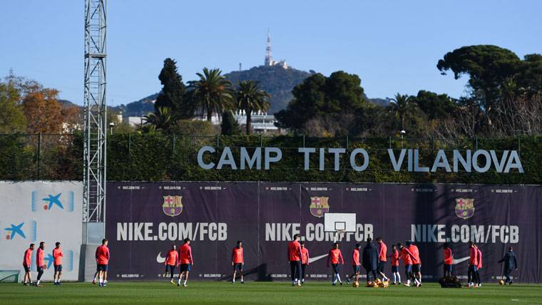 The FC Barcelona, training in the Ciutat Esportiva of Sant Joan Despí