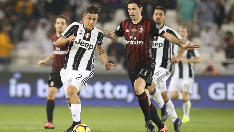 Paulo Dybala, durante la Supercopa de Italia con la Juventus