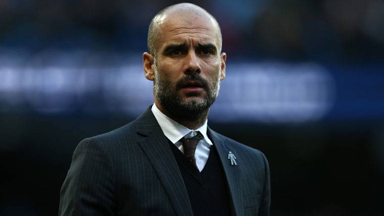 Pep Guardiola, antes de un partido con el Manchester City