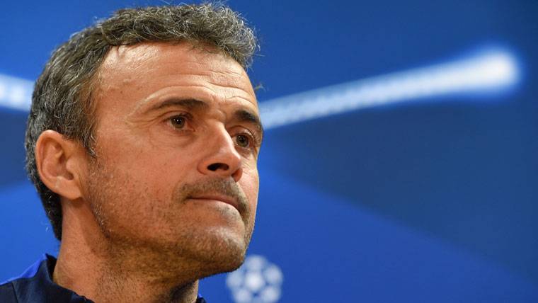 Luis Enrique, durante una rueda de prensa con el FC Barcelona