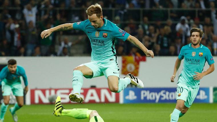 Ivan Rakitic, during a party with the Barça in an image of archive