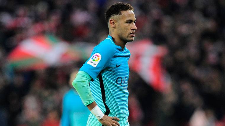 Neymar Jr, tras el partido contra el Athletic de Bilbao en San Mamés