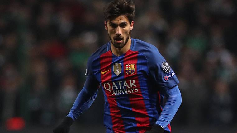 André Gomes during a party of the FC Barcelona this season