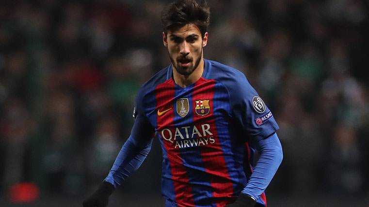 André Gomes durante un partido del FC Barcelona esta temporada