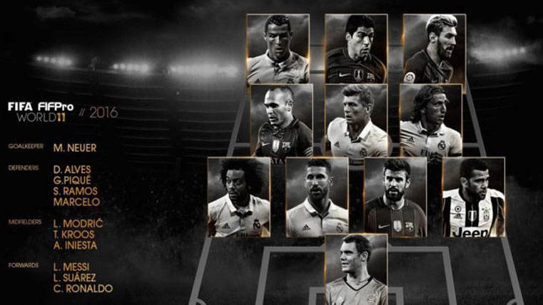 Cuatro jugadores del FC Barcelona en el Once Ideal de la FIFA