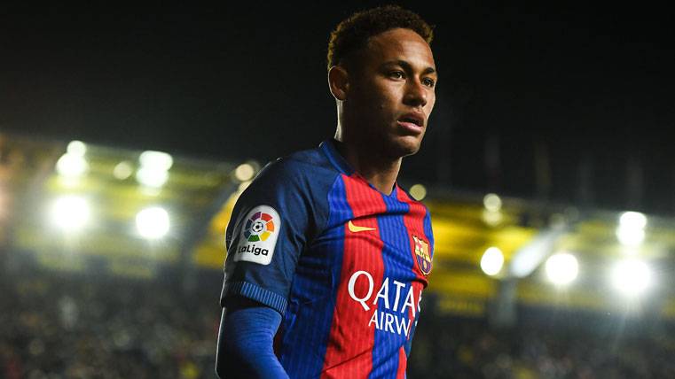 Neymar Jr, during the party against the Villarreal in The Madrigal