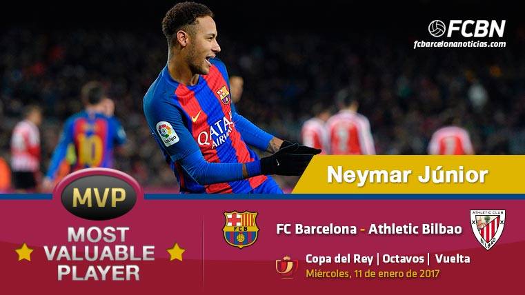 Neymar Júnior, el MVP del FC Barcelona frente al Athletic Club de Bilbao