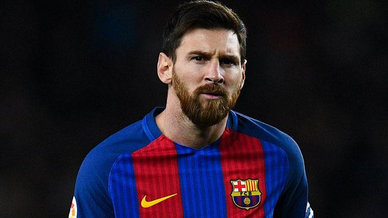 Leo Messi, con rostro de concentración contra el Athletic de Bilbao