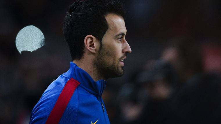 Sergio Busquets, before the party against the UD The Palms