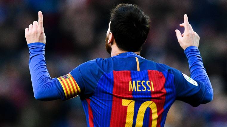 Leo Messi, celebrando el gol marcado a la UD Las Palmas