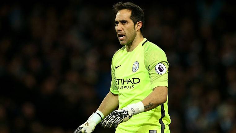 Claudio Bravo, during a party with the Manchester City