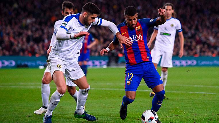 Rafinha Alcántara se lesionó la pierna derecha en un entreno del Barça