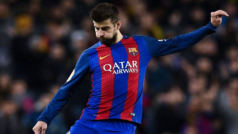 Gerard Piqué, durante un partido disputado por el FC Barcelona