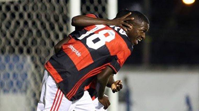 Vinicius Jr, durante un partido con el Flamengo