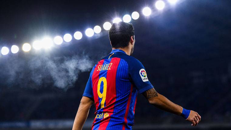 Luis Suárez, during the party against the Real Sociedad in Anoeta
