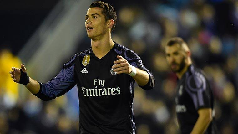 Cristiano Ronaldo se lamenta tras su garrafal error ante el Celta de Vigo