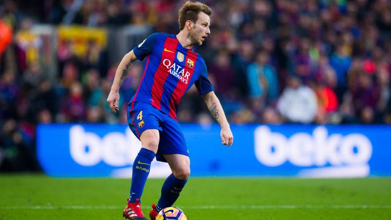 Ivan Rakitic, during a party of League with the Barça in the Camp Nou