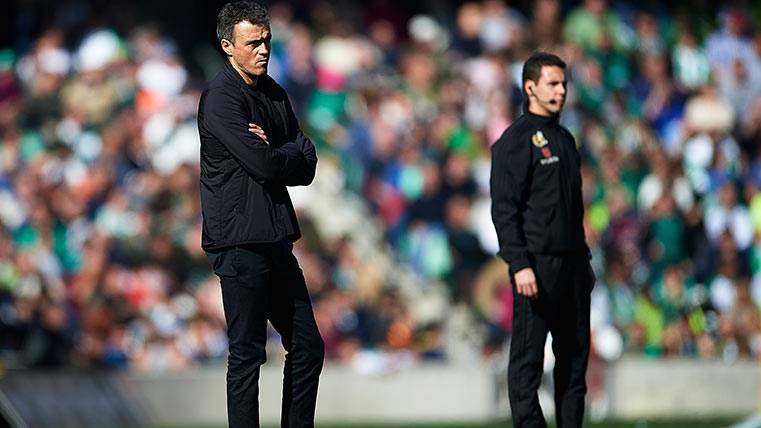 Luis Enrique durante el Real Betis-FC Barcelona
