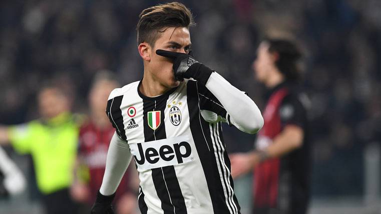 Paulo Dybala, celebrating a marked goal with the Juventus