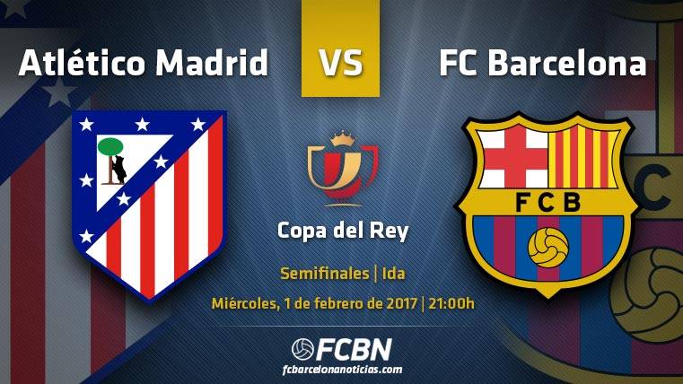 The previous of the party: Athletic of Madrid vs FC Barcelona of Glass of the King 2016/17