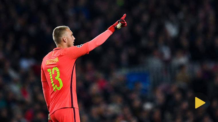 Jasper Cillessen, durante un partido con el FC Barcelona