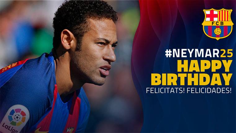 Neymar Júnior Celebrates his 25 years with a big moment in the Barça