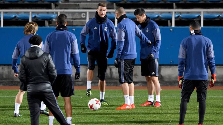 The Real Madrid, training in Valdebebas this morning