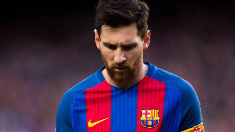 Leo Messi, durante el último partido del FC Barcelona