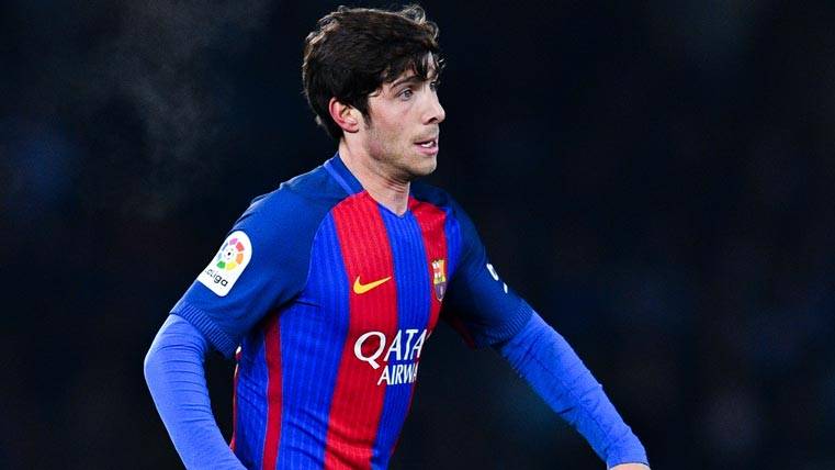 Sergi Roberto, durante un partido con el FC Barcelona