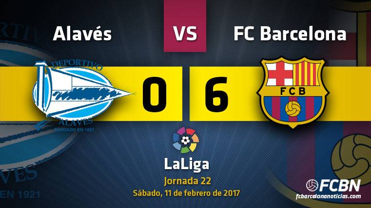 El FC Barcelona goleó al Deportivo Alavés en Mendizorroza en LaLiga 2016-2017