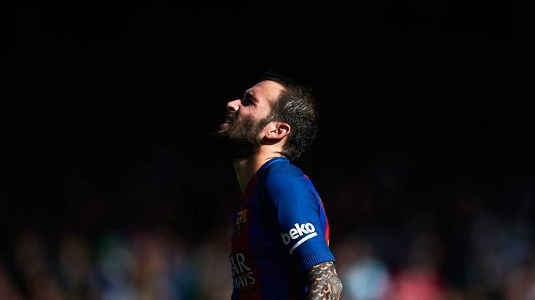 Aleix Vidal, regretting after an occasion failed with the Barça