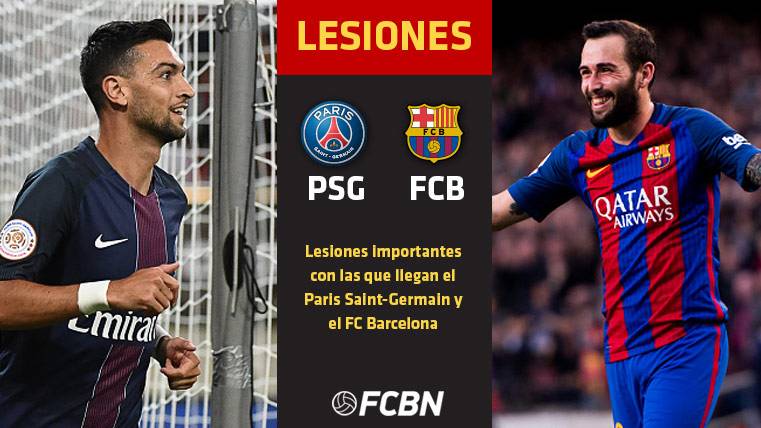 Así están las lesiones del PSG y el Barça para el partido de Champions