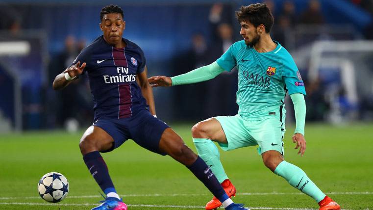 André Gomes, durante el partido contra el PSG