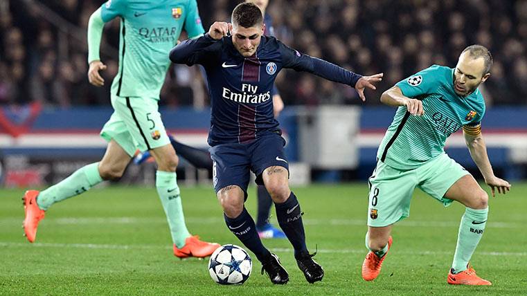 Partidazo de Marco Verratti ante el FC Barcelona