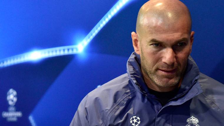 Zinedine Zidane, after a press conference with the Real Madrid